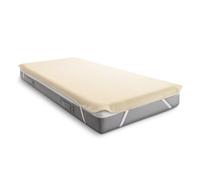 Sleezzz Basic Molton Mattress Protector, Mattress Topper, Mattress Protector Made of 100% Cotton, Corner Elastics, Hygiene Protection, Natural, 160 x 200 cm