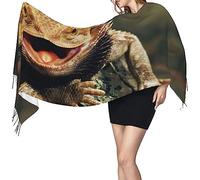 SLEHAGU Potato Women's Scarf Pashmina Shawl Wrap for Evening Dress Wedding Bridal Winter Warm Large Scarves, Bearded Dragon Lizards, One Size