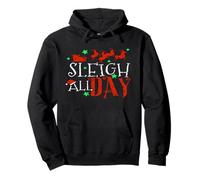 Sleigh All Day Funny Santa Sled Christmas Pullover Hoodie