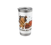 Sleigh All Day Reindeer Hip Hop Stainless Steel Insulated Tumbler