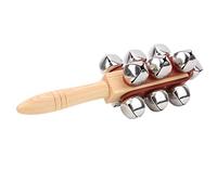 Sleigh Bell Stick, Joyful Jingle Handheld Musical Instrument with 13 Metal Bells for Kids Parties Christmas Celebrations Holiday Events School Activities Family Gatherings