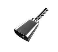 Sleigh Bells 10 Inch Cowbell With Handle Noise Makers For Sports Events Party Cow Bell Percussion Musical Instrument(Black)