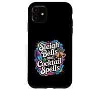 Sleigh Bells Cocktail Spells Funny Christmas Drinking Party Case for iPhone 11