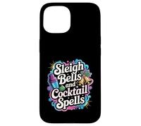 Sleigh Bells Cocktail Spells Funny Christmas Drinking Party Case for iPhone 15