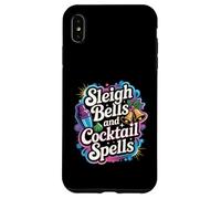 Sleigh Bells Cocktail Spells Funny Christmas Drinking Party Case for iPhone XS Max
