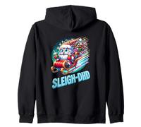Sleigh-DHD Chaotic Santa ADHD Christmas Humour Zip Hoodie
