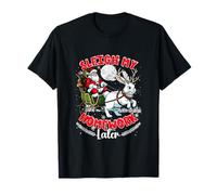 Sleigh My Homework Later Xmas Santa Sleigh Reindeer Bunny T-Shirt