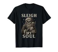 Sleigh My Soul, Gothic Emo Christmas Design T-Shirt