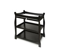 Sleigh Style Open Shelf Baby Changing Table with Pad