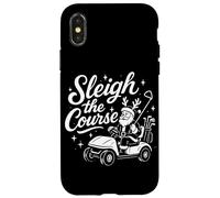 Sleigh The Course Funny Golf Holiday Santa Case for iPhone X/XS