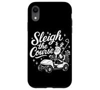 Sleigh The Course Funny Golf Holiday Santa Case for iPhone XR