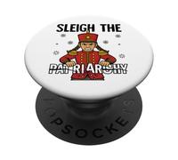 Sleigh The Patriarchy Christmas Women Nutcracker Feminism PopSockets Adhesive PopGrip