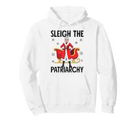 Sleigh The Patriarchy Feminism Christmas Feminist Santa Pullover Hoodie