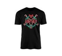 Sleigher T-Shirt - Novelty Alternative Rock Heavy Metal Thrasher Slasher Band Pentagram Holly Father Christmas Party 100% Combed Organic Cotton Vegan Ink (2XL, Black)