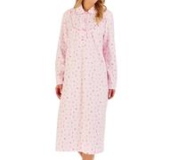 Slenderella 45" Collared Brushed Cotton Nightie ND06211 Pink 24-26