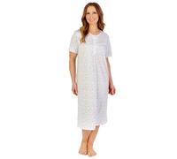 Slenderella Bamboo Butterfly Short Sleeve 42 Inch Nightdress (20/22, blue)