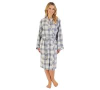 Slenderella Brushed Check Kimono Wrap HC06207 Blue 16-18