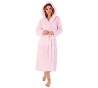 Slenderella Chevron Hooded Wrap Dressing Gown HC02319 Pink Small