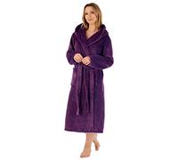Slenderella Chevron Hooded Wrap Dressing Gown HC02319 Purple Medium