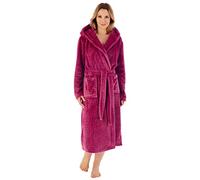 Slenderella Chevron Hooded Wrap Dressing Gown HC02319 Raspberry 2XL