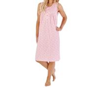 Slenderella Daisy Build Up Shoulders 40 Inch Cotton Nightdress (24/26, pink)