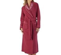Slenderella Elegant Embroidered Boucle Fleece Wrap Housecoat (10/12, Raspberry)