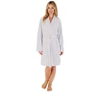 Slenderella Embossed Wrap Dressing Gown HC03310 White Medium