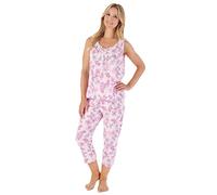 Slenderella Floral Cropped Pyjamas PJ03113 Pink 10-12