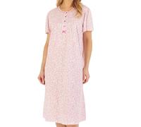 Slenderella Galium Short Sleeve Cotton Jersey 42 Inch Nightdress (24/26, pink)