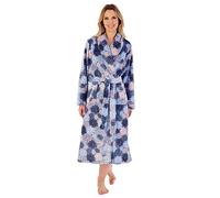 Slenderella HC02313-BL Women's Blue Floral Print Wrapped Dressing Gown XLarge
