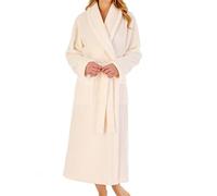 Slenderella HC4342-CR Women's Cream Wrap Front Dressing Gown Small