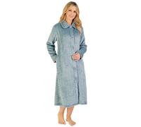 Slenderella Herringbone Button Opening 46 Inch Housecoat (24/26, Green)