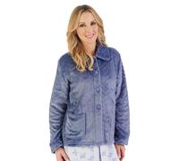 Slenderella Herringbone Fleece Buttoned Bedjacket (10/12, Grey)