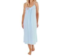 Slenderella Jane Spaghetti Strap 44 Inch Cotton Nightdress (16/18, blue)