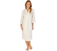 Slenderella Ladies 3/4 Sleeve Woven Ditsy Housecoat HC1208 Blue 10-12