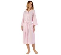 Slenderella Ladies Button Waffle Gown HC3302 Pink Small
