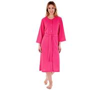 Slenderella Ladies Button Waffle Gown HC3302 Raspberry 2XL