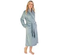 Slenderella Ladies Embossed Wrap Dressing Gown HC06318 Green Large