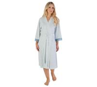 Slenderella Ladies Gaspe Supersoft Kimono Wrap GL07704 Blue Print Medium