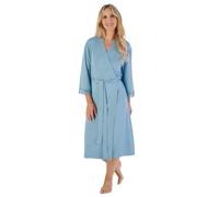 Slenderella Ladies Gaspe Supersoft Kimono Wrap GL07704 Solid Blue Large
