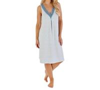 Slenderella Ladies Gaspe Supersoft Sleeveless Nightdress GL07701 Solid Blue XL