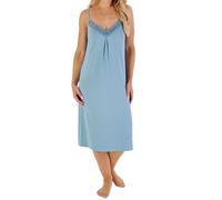 Slenderella Ladies Gaspe Supersoft Strappy Chemise GL07700 Solid Blue Medium