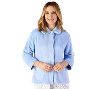Slenderella Ladies Mini Waffle Bed Jacket BJ4300 Blue 2XL