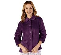 Slenderella Ladies Mini Waffle Bed Jacket BJ4300 Plum 3XL