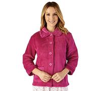 Slenderella Ladies Mini Waffle Bed Jacket BJ4300 Raspberry 2XL