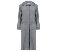 Slenderella Ladies Mini Waffle Button Robe HC4301 Grey XL