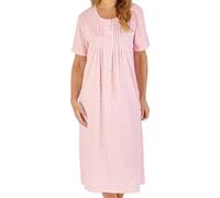 Slenderella Ladies Modern Floral Short Sleeve Jersey Nightdress ND1102 Pink 20-22