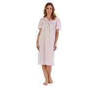 Slenderella Ladies Polycotton Open Back Nightdress ND55204 Pink 10-12