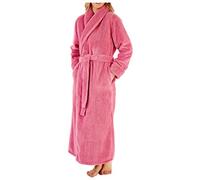 Slenderella Ladies Womens Soft Thick Light Pink Waffle Fleece Shawl Collared Tie Belt Up Bath Robe Dressing Gown House Coat XL UK 20 22