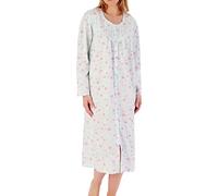 Slenderella Long Sleeve Button Cotton Nightie ND02202 Mint 10-12